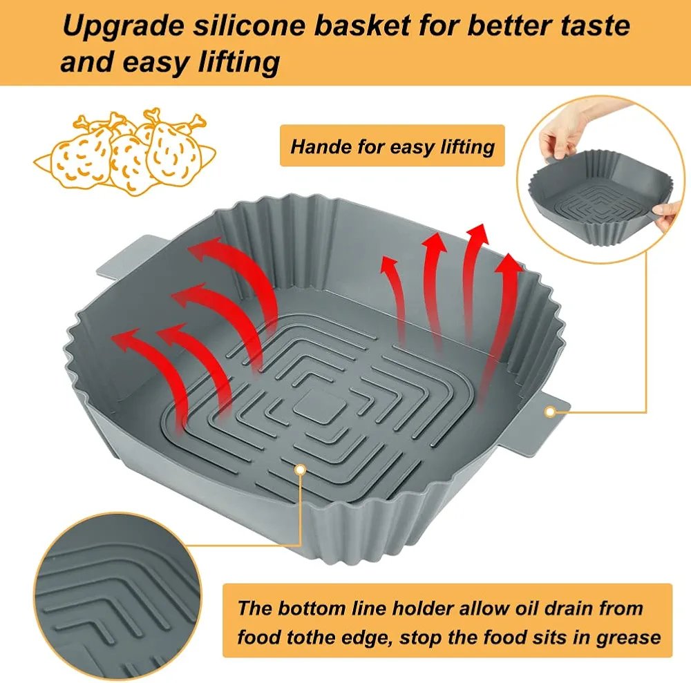 Square Air Fryer Silicone Liners