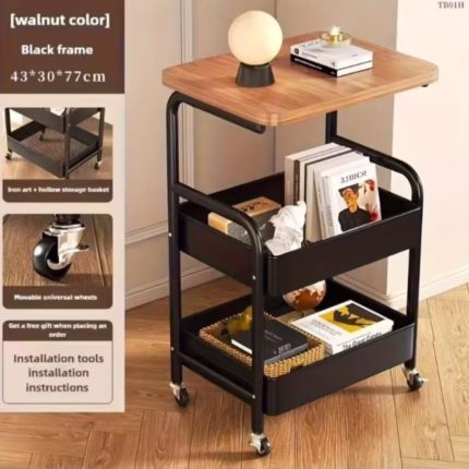 Modern 3-Tier Rolling Storage Trolley